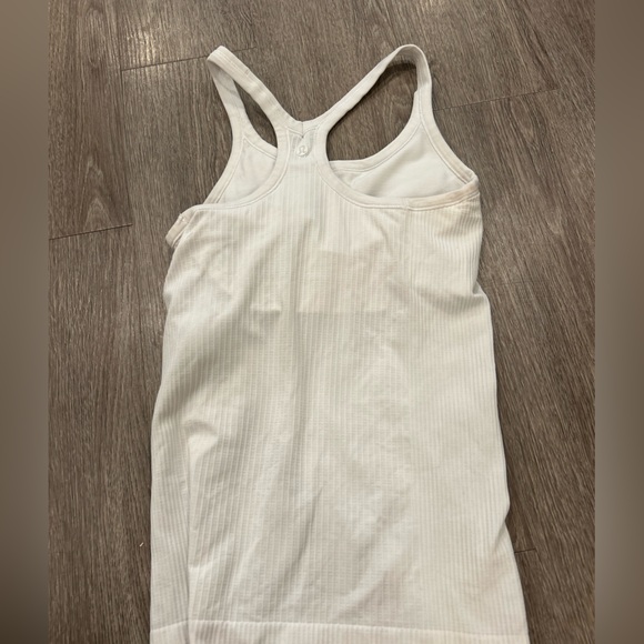 lululemon athletica White Ribbed Racerback Tank - Picture 4 of 5